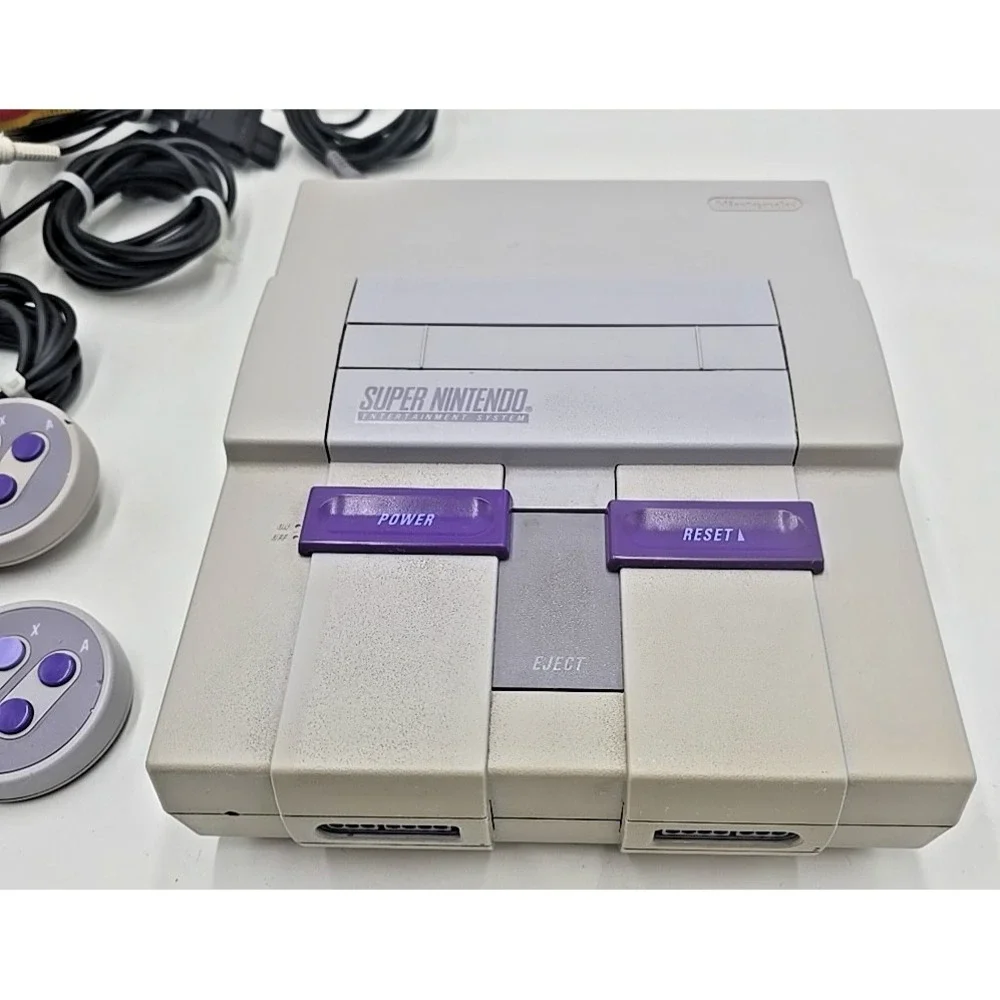 SNES Super Nintendo System Original Console Wired Retro Controllers‎ 90's TESTED